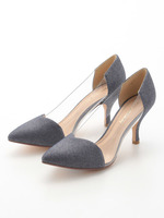 切替クリアパンプス/ネイビー