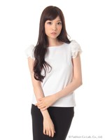 袖レースT/オフホワイト