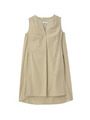 BARBA キーネックノースリーブワンピース/サンドベージュ(053)