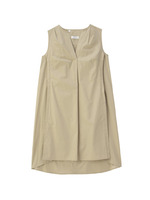 BARBA キーネックノースリーブワンピース/サンドベージュ(053)