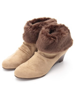 【JELLYBEANS】ファーライニングウエッジブーツ/オークS