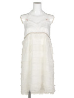 オーバーレースチュールホルターワンピ/WH