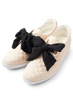 キルティングインヒールスニーカー/ブラック