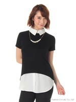 ネック付チュニック/クロ