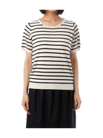 パールビーズクルーネックニット/レッド系(064)