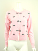 リボンニットカーデ/NV