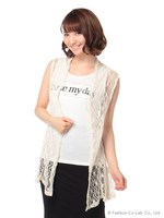 波柄ラッセルジレアンサンブル/クロ