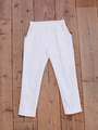 100%Cotton Dungaree slacks/WHITE