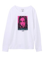 FACE L/S TEE/WHITE