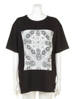 【LATINA】ペイズリー切替BIG　T/SH/BK