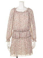 スイートフラワーブラウス×スカートセットアップ/ピンク