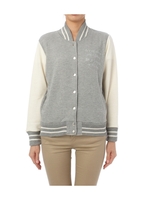 スタジャン調刺しゅう裏毛カーディガン/ブラック(519)