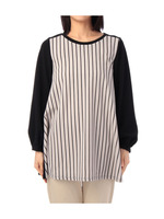 フクレストライプチュニックワンピース/ライトブルー(391)