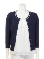 フラワースパンバイカラーツイン/ネービーブルー