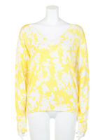 フラワーニットプルオーバー/YEL