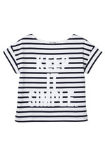 STRIPED S/S TEE KEEP IT SIMPLE/WHITE