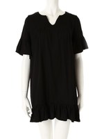 【ECURY】フリルワンピース/ブラック