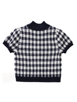 ギンガムチェックハイネックPO/ネイビー