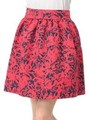 花柄メモリースカート/レッド