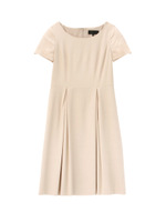 [L]ジョーゼットタックワンピース/ライトベージュ(051)