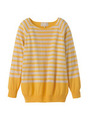[L]ホールガーメントボーダーニット/イエロー系(333)