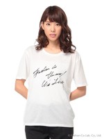 handwritten logo T-shirt/ホワイト