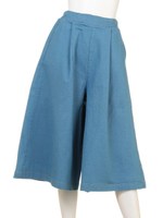 【Chille anap】ストレッチデニムガウチョパンツ/SAX