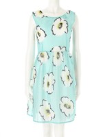 【ECURY】ビッグフラワーワンピース/オレンジ