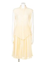 【美人百花8月号掲載】楊柳ストライプセットアップ/イエロー