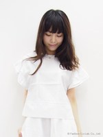 はしごレースラッフル袖プルオーバー/ホワイト