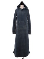 INDIGO裏毛パーカーロングワンピース/インディゴ