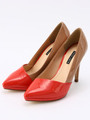 【BABY PURE】斜めカットポインテッドパンプス/レッド