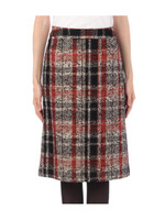 かすれチェック柄スカート/ベージュ(252)