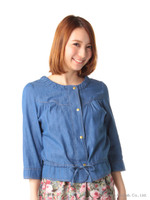 テンセルデニムウエストリボンBZ/コン