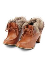 ファーチャッカーブーツ/ダークブラウン(043)