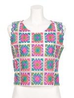 フォークロア刺繍トップス/BLU