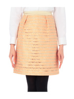 ボーダー×レースタックスカート/ピンク系(071)