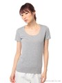 前2重UネックTシャツ/ネイビー