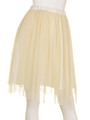無地チュールスカート/イエロ-