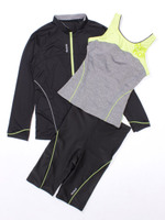 Reebok 無地タンクトップ水着/モクグレー