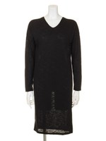 カットVネックワンピース/ネイビー