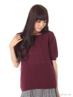 ガーター編ニットプルオーバー/オフ