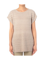 ボーダーデザインニット/オレンジ系(065)