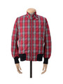 先染めチェックタフタ ブルゾン/レッド系(263)