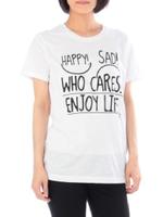 Happiness メッセージプリントTシャツ/ホワイト(001)