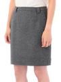 SUPER100台形ウールスカート/チャコールグレー(014)