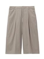 [L]クロップドガウチョパンツ/モスグリーン(024)