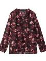 [L]ボヘミアンフラワープリントブラウス/レッド(162)