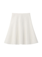 [S]ミディ丈Aラインスカート/ホワイト(002)
