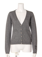 【AULA AILA BASE】シルクカシミヤVネックカーデ/ブラック